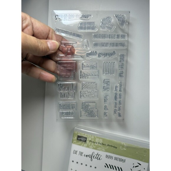 Stampin Up 2 Piece Bundle Birthday Theme Photopolymer Stamp Set New - Picture 9 of 9